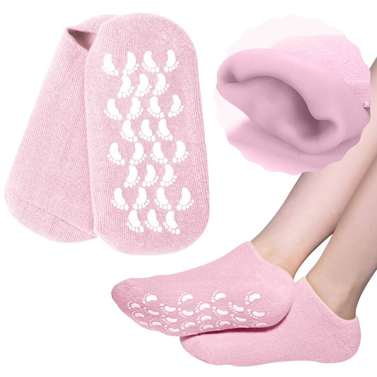 Moisturizing Spa Gel Socks for Cracked Heels – Soft Silicone Heel Repair Socks Anti Slip Okayhai