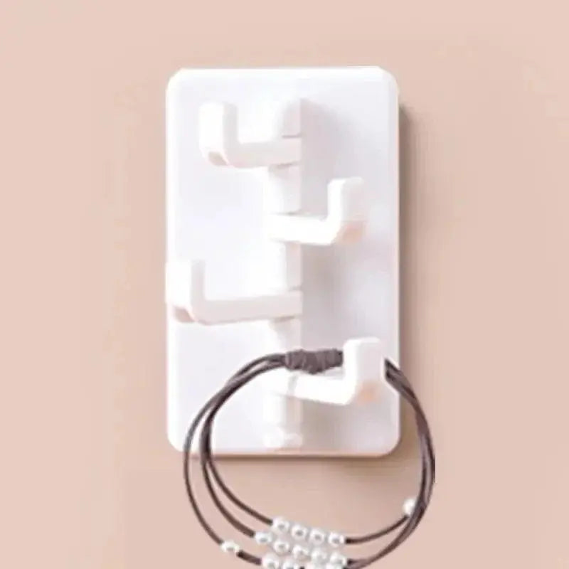 1PC Self Adhesive Wall Hook Strong Without Drilling Coat Bag Bathroom Door Kitchen Towel Hanger Hooks Home Storage Accessories - Okayhai