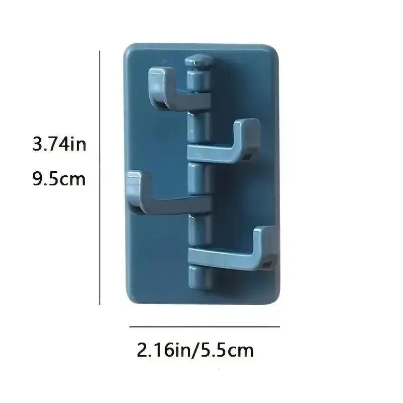 1PC Self Adhesive Wall Hook Strong Without Drilling Coat Bag Bathroom Door Kitchen Towel Hanger Hooks Home Storage Accessories - Okayhai