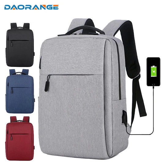 Laptop Bag USB Backpack for Large Capacity Travelling Waterproof Multi-pockets Laptop Cover with USB Charger Port Okayhai