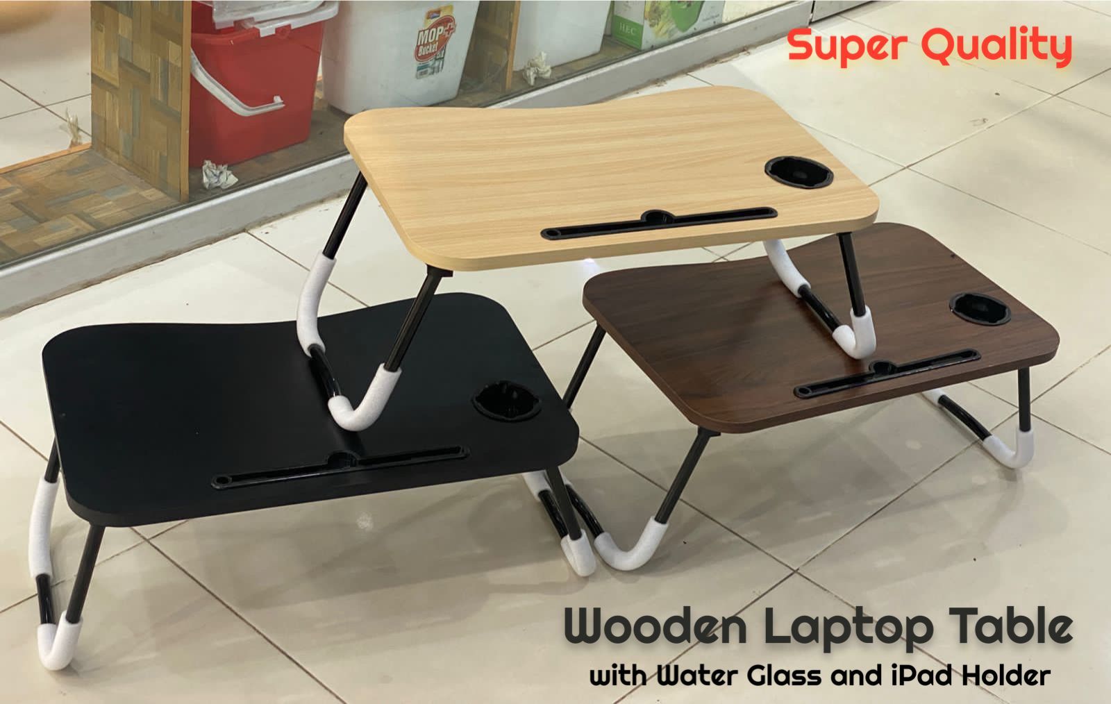 Laptop table foldable multipurpose use for study computer and serving for home use Okayhai