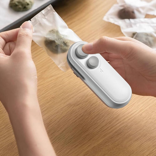 Mini Plastic sealer Machine USB chargeable firmly seal the Plastic silicone foil bags with seal cutter Okayhai