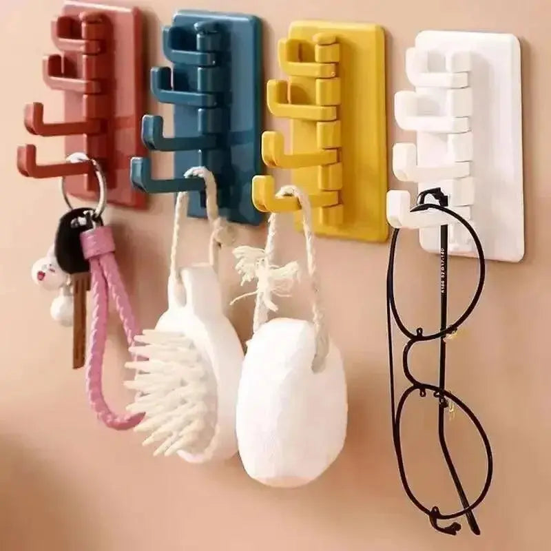 1PC Self Adhesive Wall Hook Strong Without Drilling Coat Bag Bathroom Door Kitchen Towel Hanger Hooks Home Storage Accessories - Okayhai