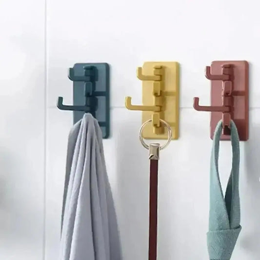 1PC Self Adhesive Wall Hook Strong Without Drilling Coat Bag Bathroom Door Kitchen Towel Hanger Hooks Home Storage Accessories - Okayhai