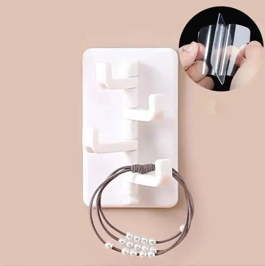 1PC Self Adhesive Wall Hook Strong Without Drilling Coat Bag Bathroom Door Kitchen Towel Hanger Hooks Home Storage Accessories - Okayhai
