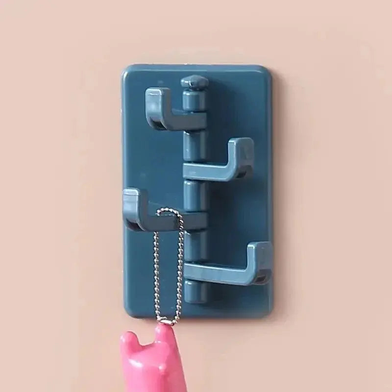 1PC Self Adhesive Wall Hook Strong Without Drilling Coat Bag Bathroom Door Kitchen Towel Hanger Hooks Home Storage Accessories - Okayhai