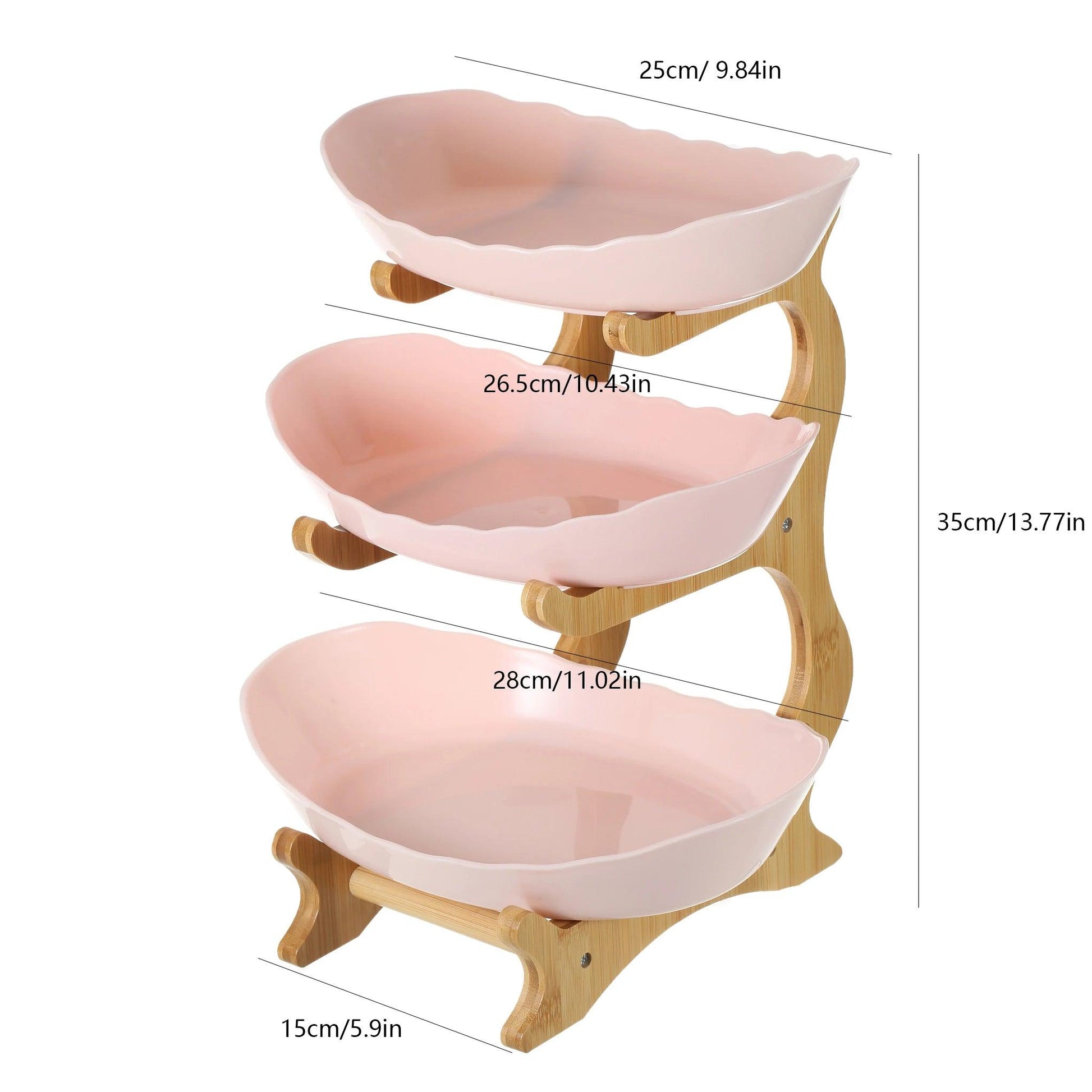 2/3 Layer Fruit Plate Home Living Room Plastic Snack Dish Creative Modern Dried Fruit Basket Candy Dish Cake Stand Salad Bowl - Okayhai