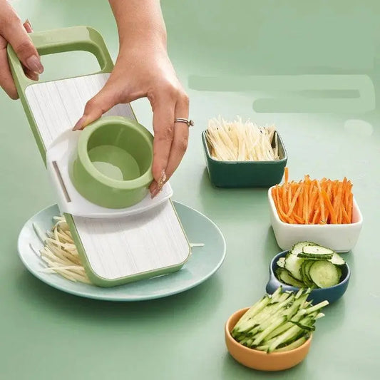 5 in 1 Blade Stainless Steel Manual Vegetable and Potato Shredder - Okayhai