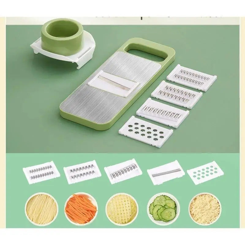 5 in 1 Blade Stainless Steel Manual Vegetable and Potato Shredder - Okayhai