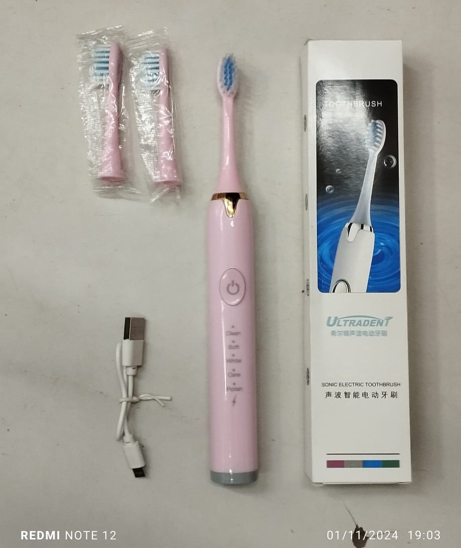 Sonic Electric Toothbrush for Adults, Smart Cleaning and Whitening, 5 Modes Selection Rechargeable, with Dupant Brush Heads Suitable for Travel Okayhai