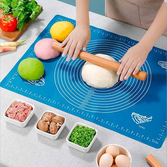 Dough Roti Chapati Rolling Mat silicon Non Stick with Measurement work on any surface easy to use and clean for kitchen Okayhai