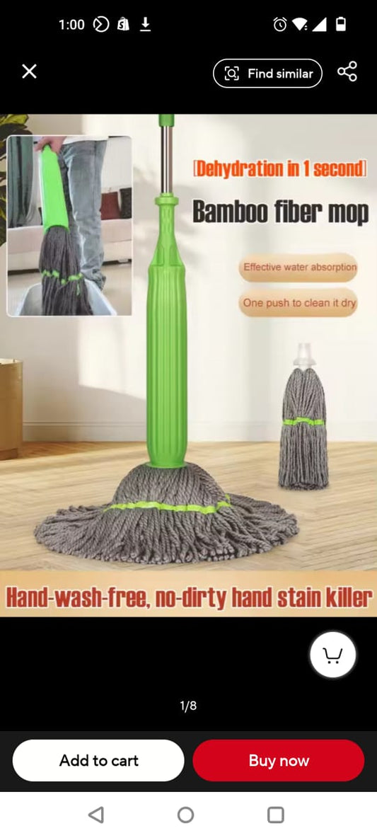 Twisted floor cleaning Mop Hand Held Long Handle for wooden floors tiles and marble floors Okayhai