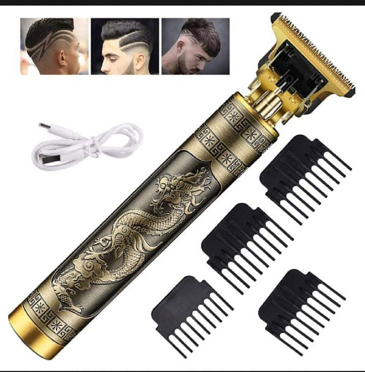 Vintage T9 Hair Trimmer Metal Body USB Rechargeable Okayhai