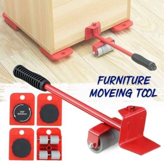 Furniture Moving Tool 4 wheels with long Handle Iiftor for Home Office heavy duty steel made Okayhai