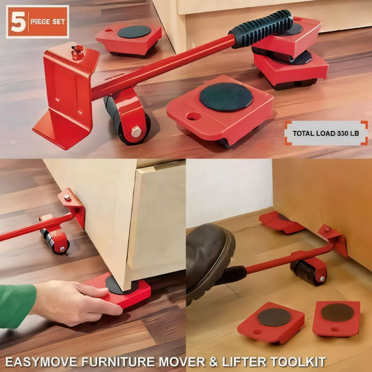 Furniture Moving Tool 4 wheels with long Handle Iiftor for Home Office heavy duty steel made Okayhai