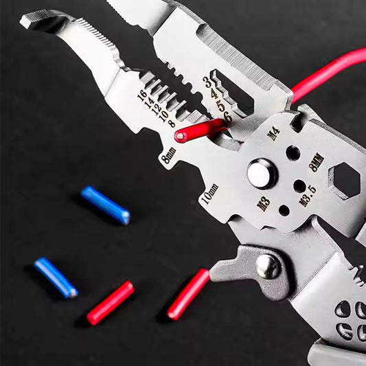Multi-Function 9 in 1 Professional Elbow Wire Stripper Pliers Crimping Tool Okayhai