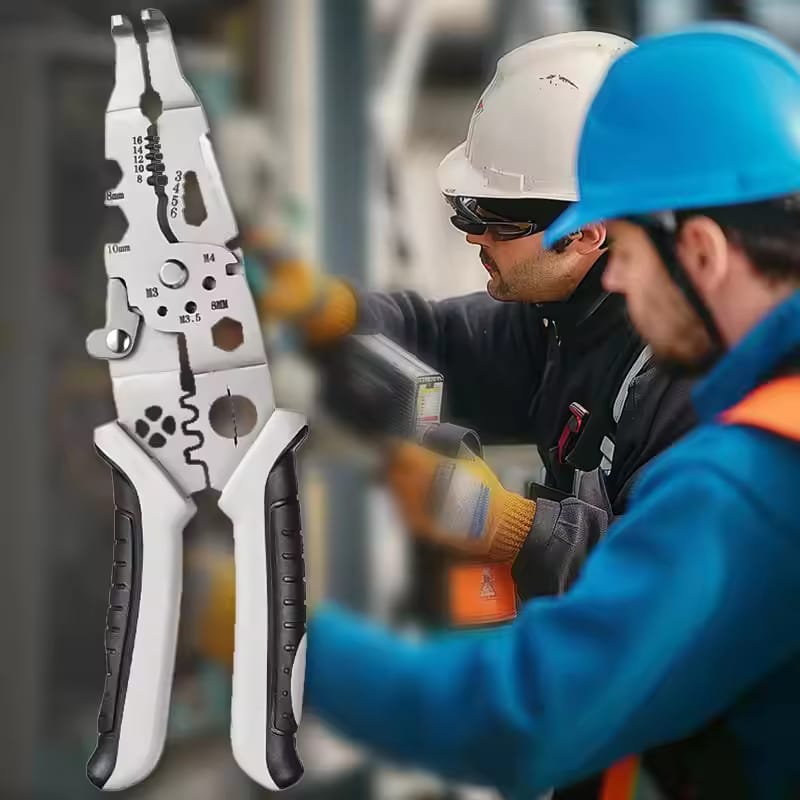 Multi-Function 9 in 1 Professional Elbow Wire Stripper Pliers Crimping Tool Okayhai