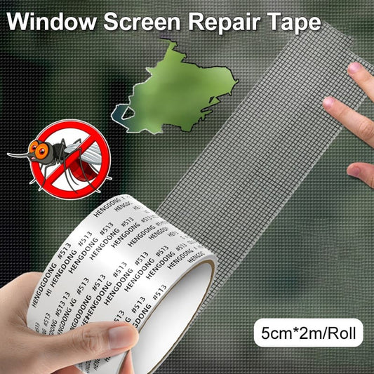 Screen Repair Tape Window Door Waterproof Mosquito Net Patch Self-adhesive Super Fix Mesh Netting Broken Holes Tool 2meter Okayhai
