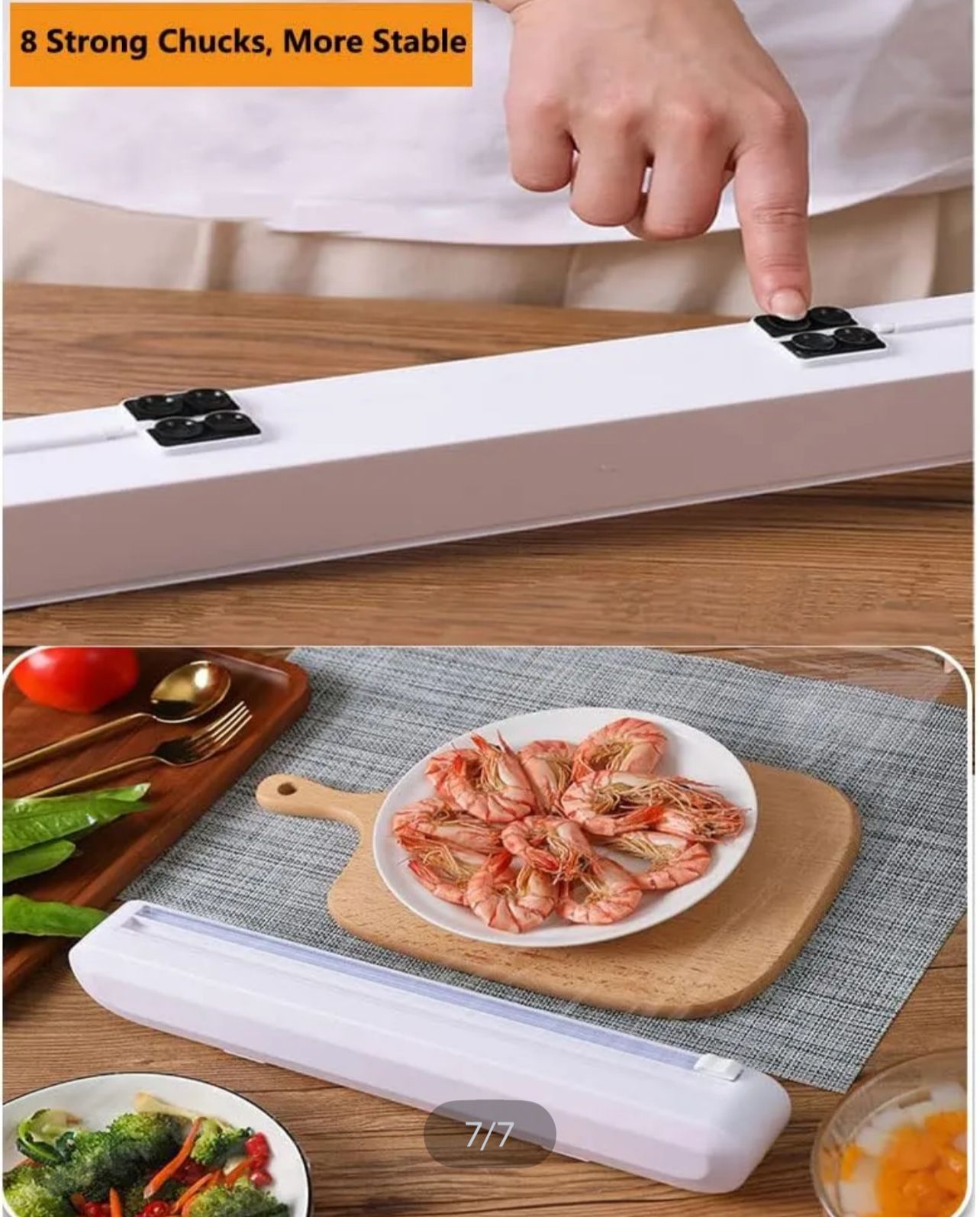 Plastic film cutter and dispenser Cling Film Dispenser easy to wrap and cut Slide Cutter, BPA Free Plastic body best quality best for Home and Kitchen Okayhai