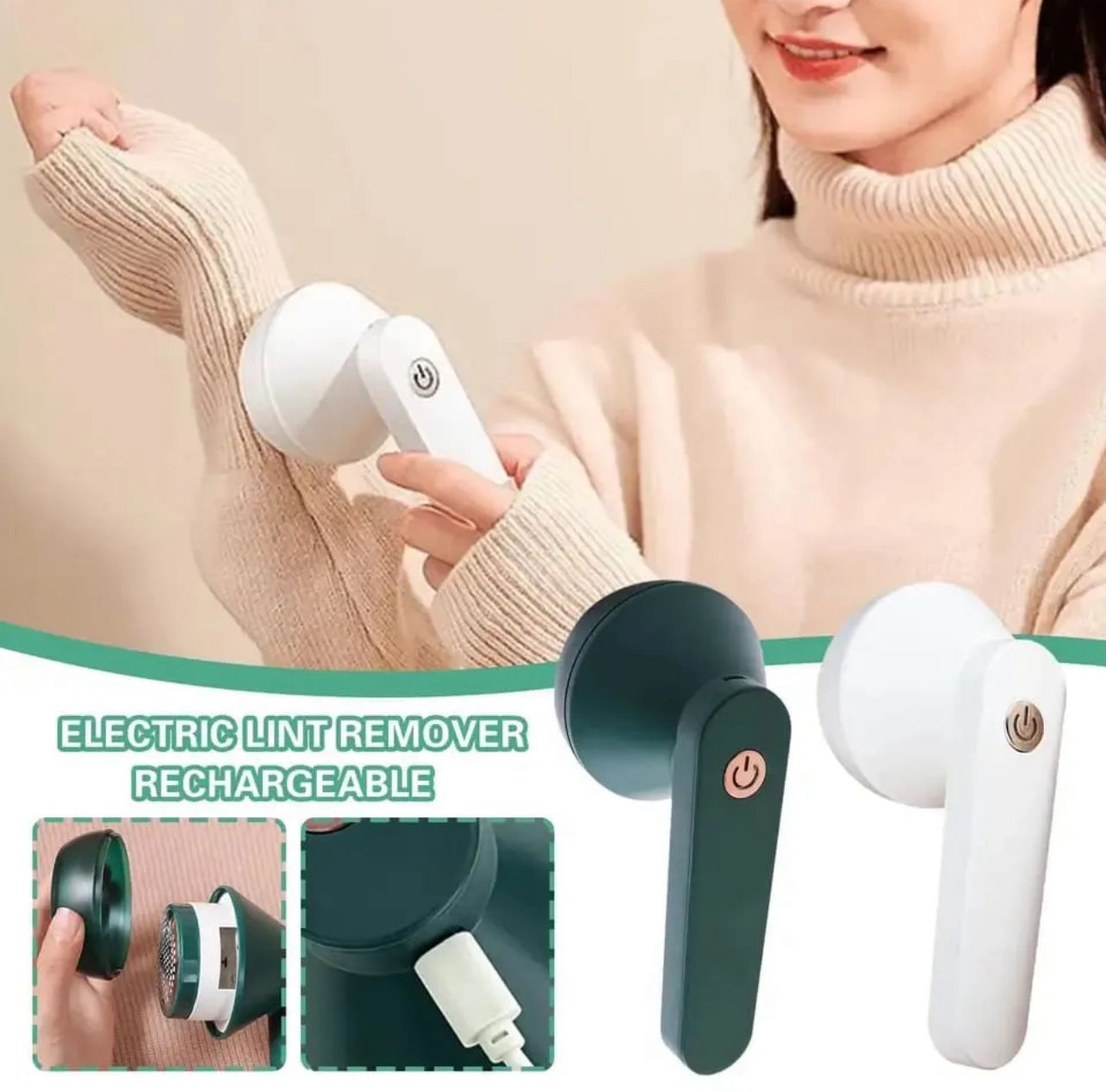 Chargeable Lint Remover | Portable Fabric Shaver & Pet Hair Remover Okayhai