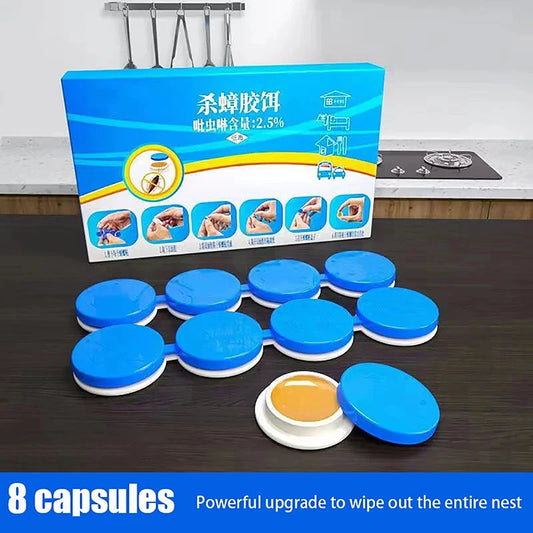 2 Pack Cockroach Gel Bait, Highly Effective Roach Gel Bait Indoor Infestation Solution, Fast Acting Cockroach Killer Indoor Home Kitchen Use, Easy to Apply & No Mess Roach Bait, Long-Lasting Okayhai