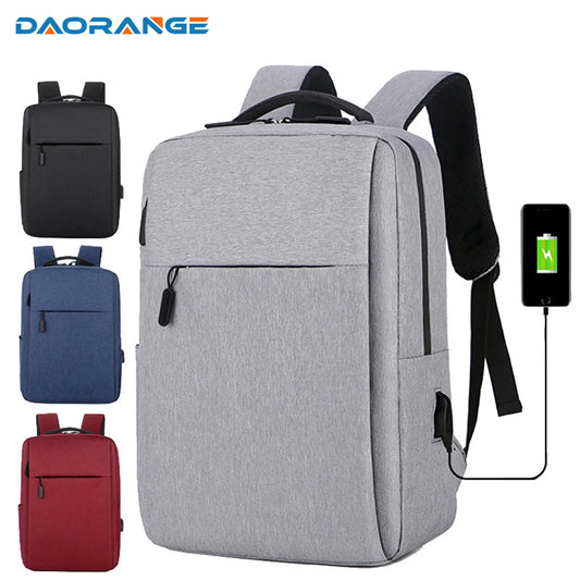 Laptop Bag USB Backpack for Large Capacity Travelling Waterproof Multi-pockets Laptop Cover with USB Charger Port Okayhai
