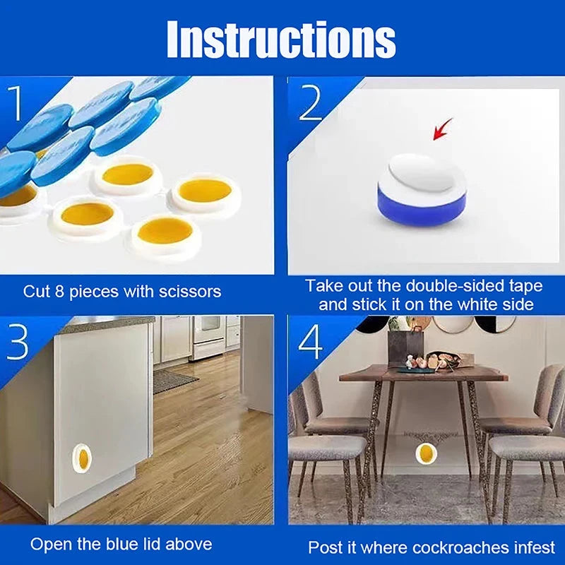 2 Pack Cockroach Gel Bait, Highly Effective Roach Gel Bait Indoor Infestation Solution, Fast Acting Cockroach Killer Indoor Home Kitchen Use, Easy to Apply & No Mess Roach Bait, Long-Lasting Okayhai