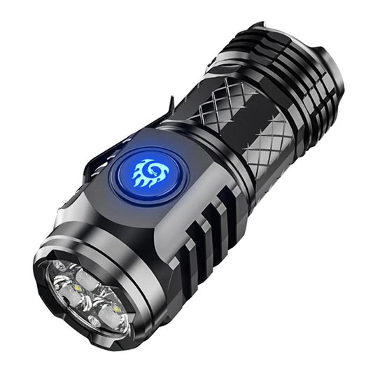 Three-Eyed Monster Mini Flash Super Power flashlight Rechargeable Portable Outdoor Lighting Long-Range Powerful Flash Lights Okayhai