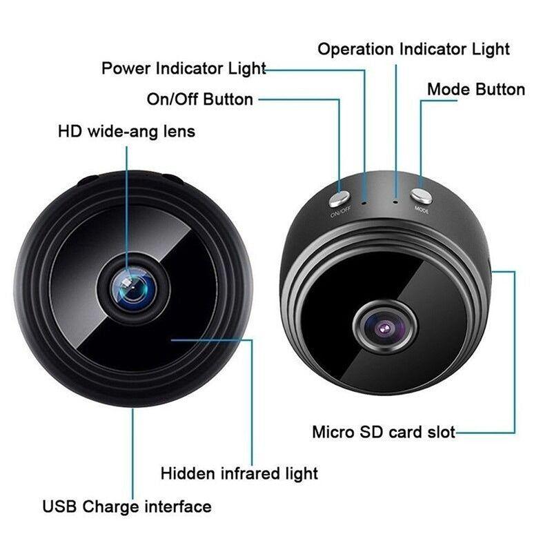 A9 WiFi Mini Camera 1080P Security Monotoring surveillance  wireless Remote Bright Vision smart Home anti theft camera Okayhai