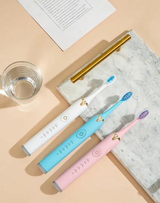 Sonic Electric Toothbrush for Adults, Smart Cleaning and Whitening, 5 Modes Selection Rechargeable, with Dupant Brush Heads Suitable for Travel Okayhai