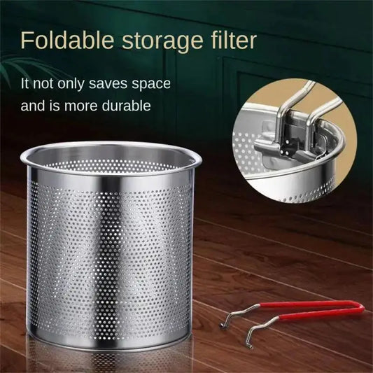 Deep Frying Pot 304 Stainless Steel Kitchen Fryer With Strainer Tempura Fryer Pan - Okayhai