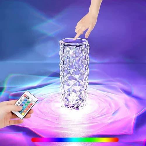 16 Color Change Diamond Crystal Touch Lamp USB Rechargeable for Home Decoration Gifts Okayhai