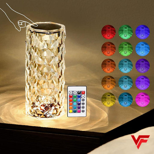 16 Color Change Diamond Crystal Touch Lamp USB Rechargeable for Home Decoration Gifts Okayhai