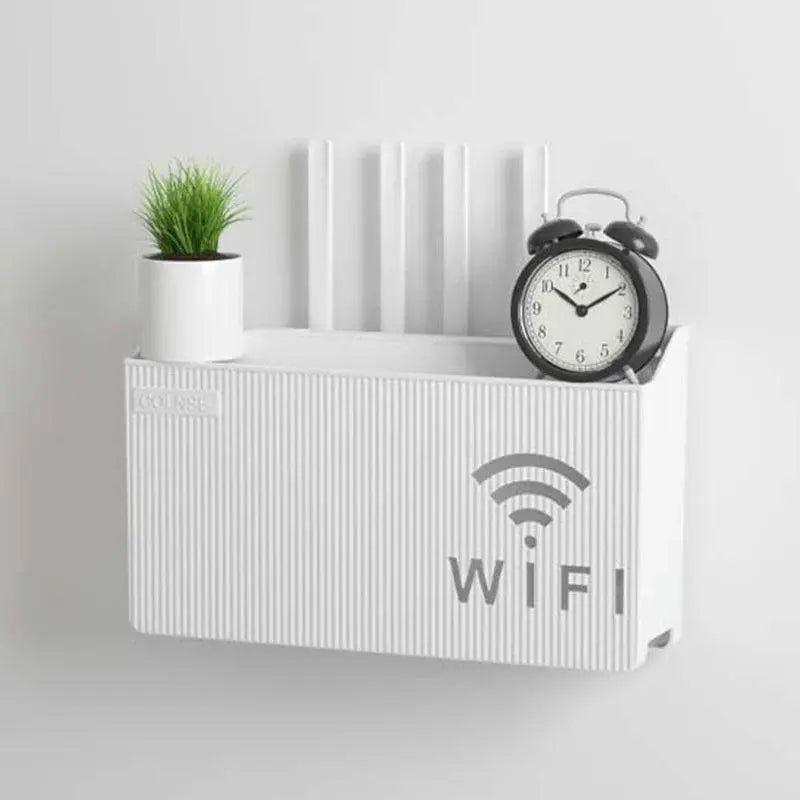 Home Router Storage Box, Wireless WIFI, TV Set - Top Box Wall Mounted Storage Rack, For Living Room, Bedroom Sorting Storage - Okayhai