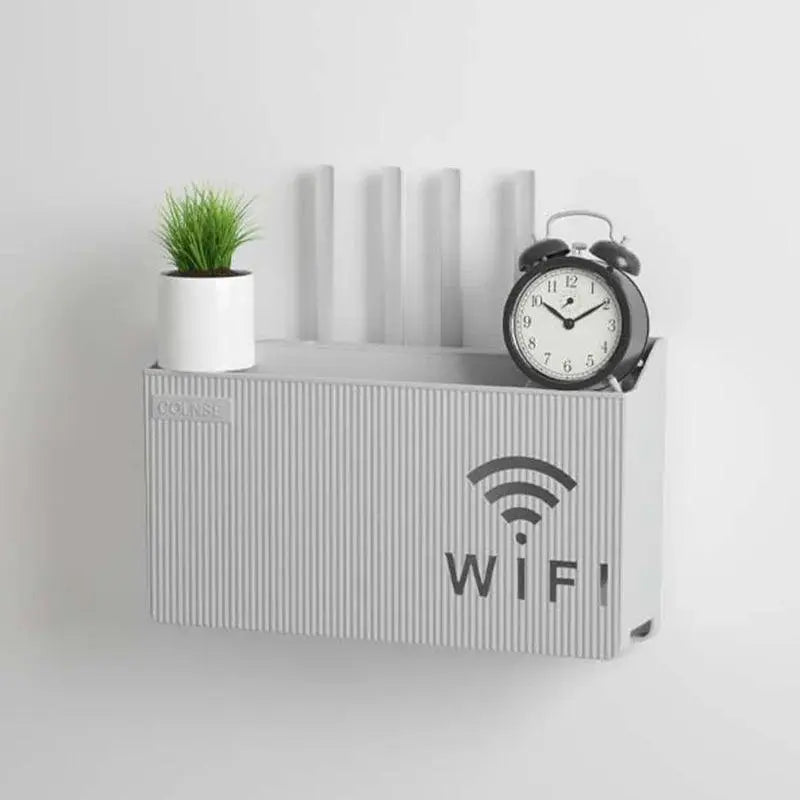 Home Router Storage Box, Wireless WIFI, TV Set - Top Box Wall Mounted Storage Rack, For Living Room, Bedroom Sorting Storage - Okayhai