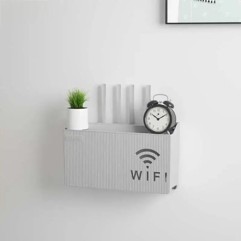 Home Router Storage Box, Wireless WIFI, TV Set - Top Box Wall Mounted Storage Rack, For Living Room, Bedroom Sorting Storage - Okayhai