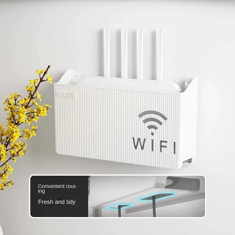 Wall Mounted Wifi Router Storage Box self Adhesive No Drilling required Wifi wall mounted Design Okayhai