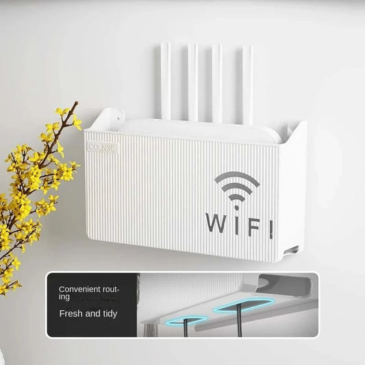 Wall Mounted Wifi Router Storage Box self Adhesive No Drilling required Wifi wall mounted Design Okayhai