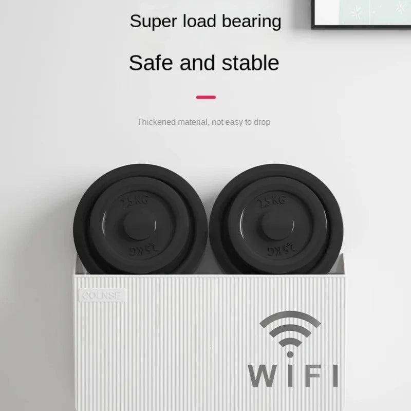Wall Mounted Wifi Router Storage Box self Adhesive No Drilling required Wifi wall mounted Design Okayhai