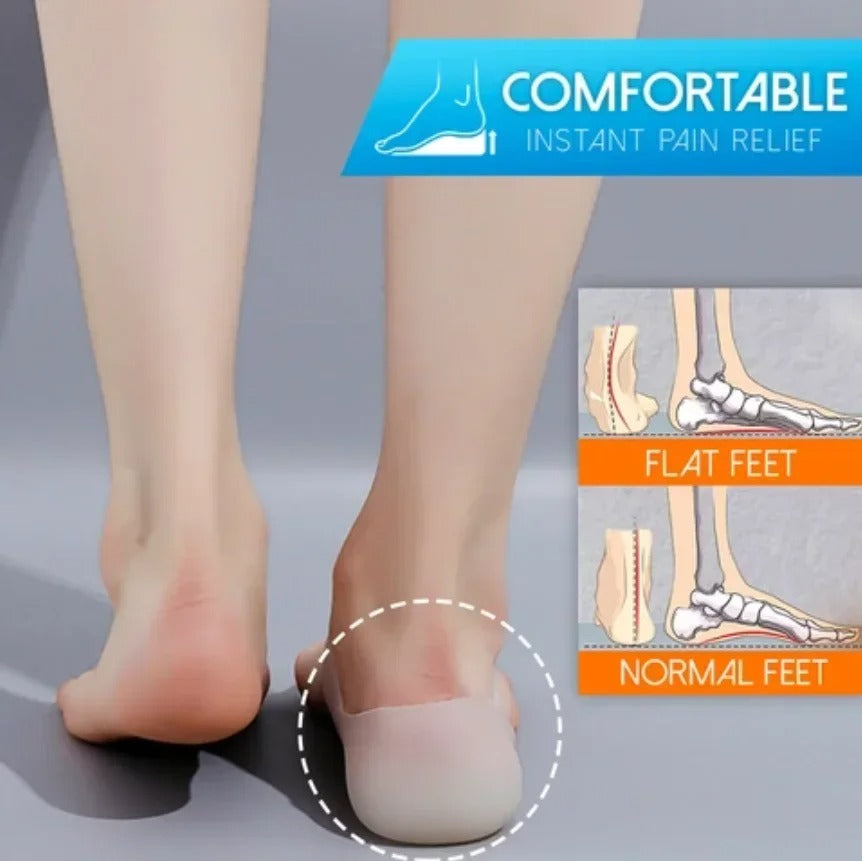Concealed Footbed Enhancers Invisible Height Increase Soft Silicone Heel Insoles Wearable Heel Cushion Inserts Suitable for Men Women height increases up to 1.5 inch Okayhai