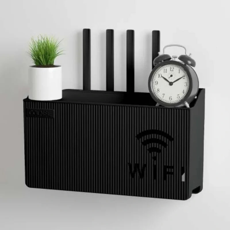 Wall Mounted Wifi Router Storage Box self Adhesive No Drilling required Wifi wall mounted Design Okayhai
