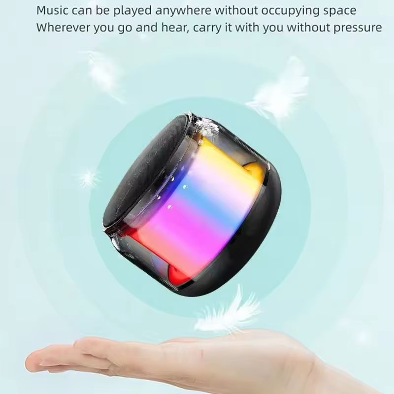 Mini Bluetooth Wireless Speaker USB Rechergeable with RGB color change Acrylic body for home and outdoor Okayhai