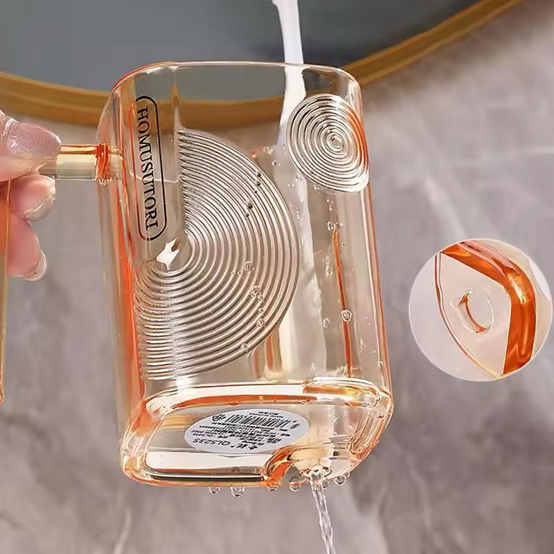 Toothbrush Holder with Mouth Washing Cup Premium Design Crystal Material for Bathroom use Okayhai
