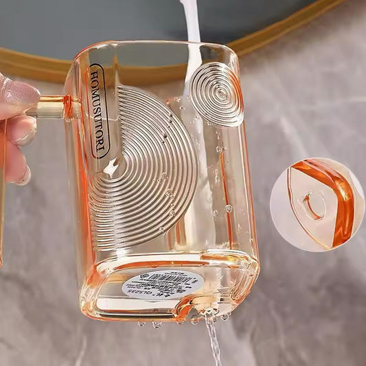 Toothbrush Holder with Mouth Washing Cup Premium Design Crystal Material for Bathroom use Okayhai